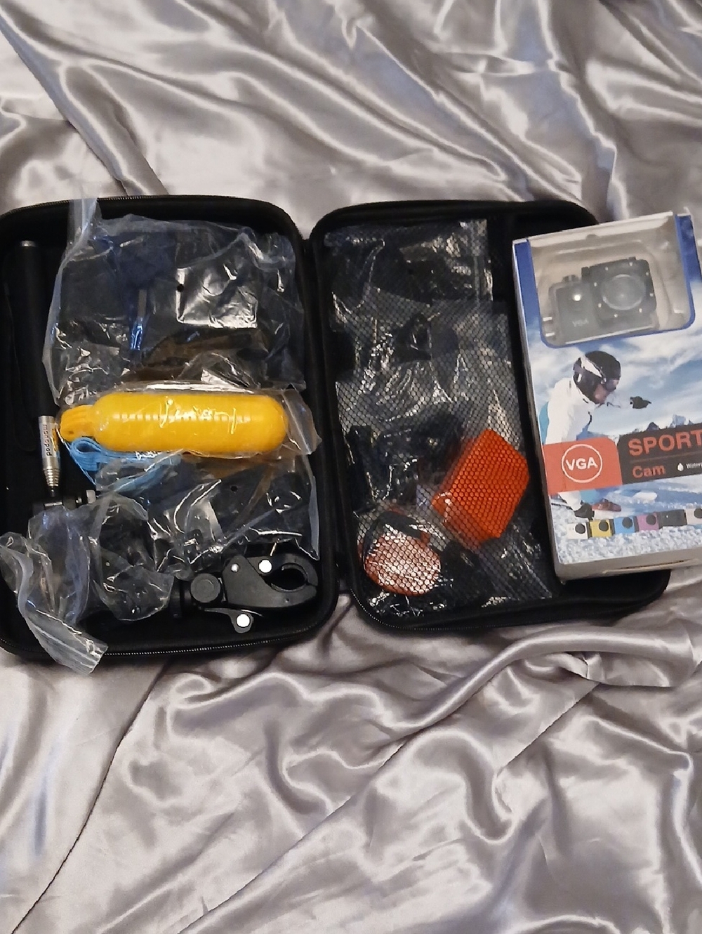 Sports Action Waterproof 30m  Camera And Accessory Kit  Yellow Floating Handle